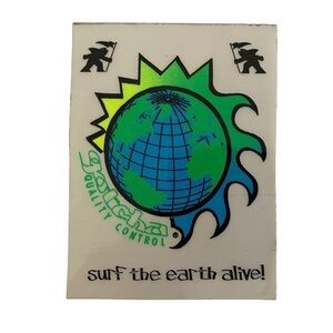 Vintage GOTCHA Surf The Earth Alive Surf Sticker - RARE!